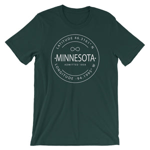 Minnesota - Short-Sleeve Unisex T-Shirt - Latitude & Longitude